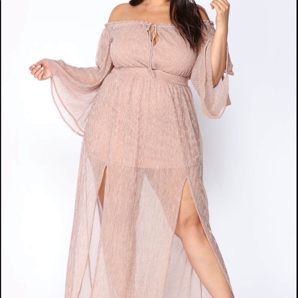 Brand New Fashion Nova Plus Rose Gold Dress
